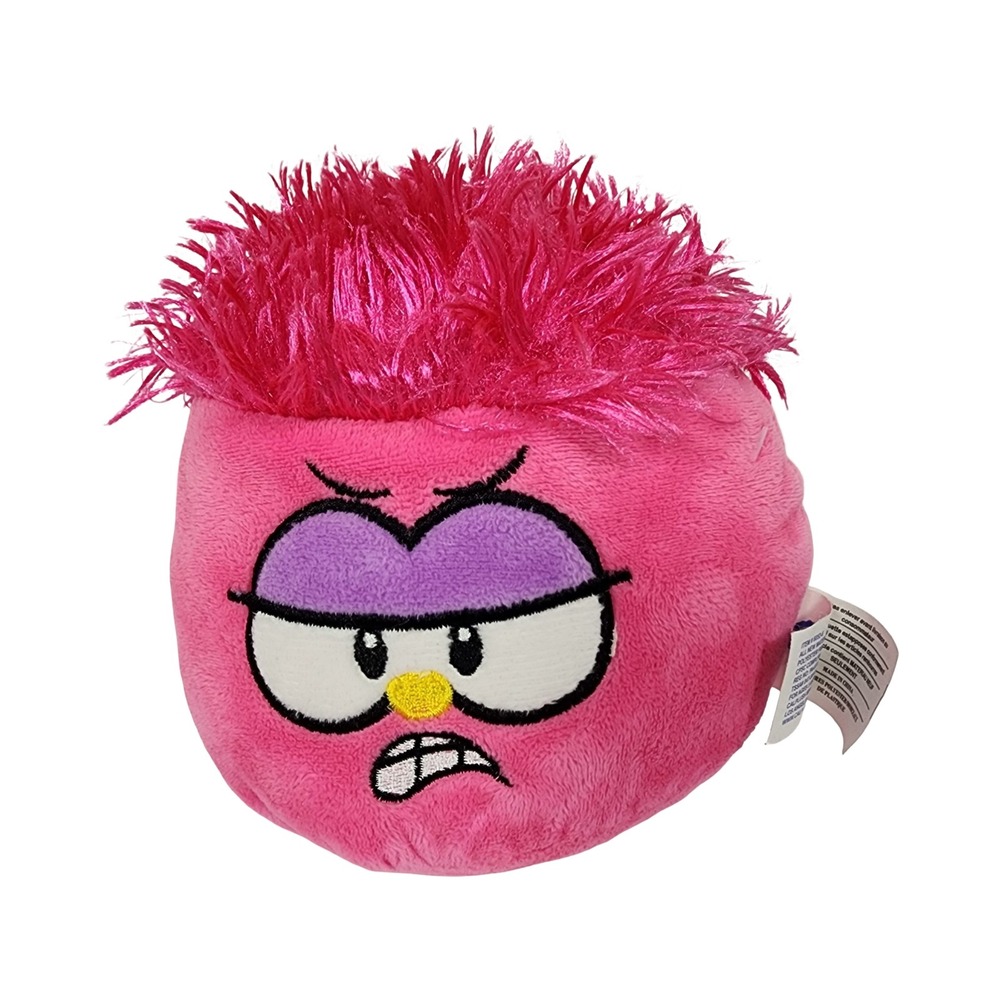 Calplush Pink Frazzled‎ Monster Plush Toy Angry Face Stuffed Animal